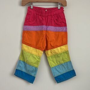 Oilily Rainbow Color Block Cotton Pants
